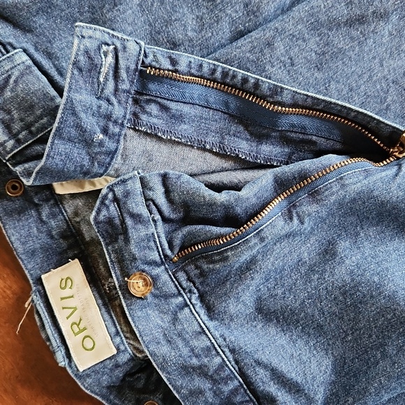 Orvis Cargo Pants Men's 42 Pleated Casual Fishing Work Denim Hiking Adjustable - Picture 5 of 16